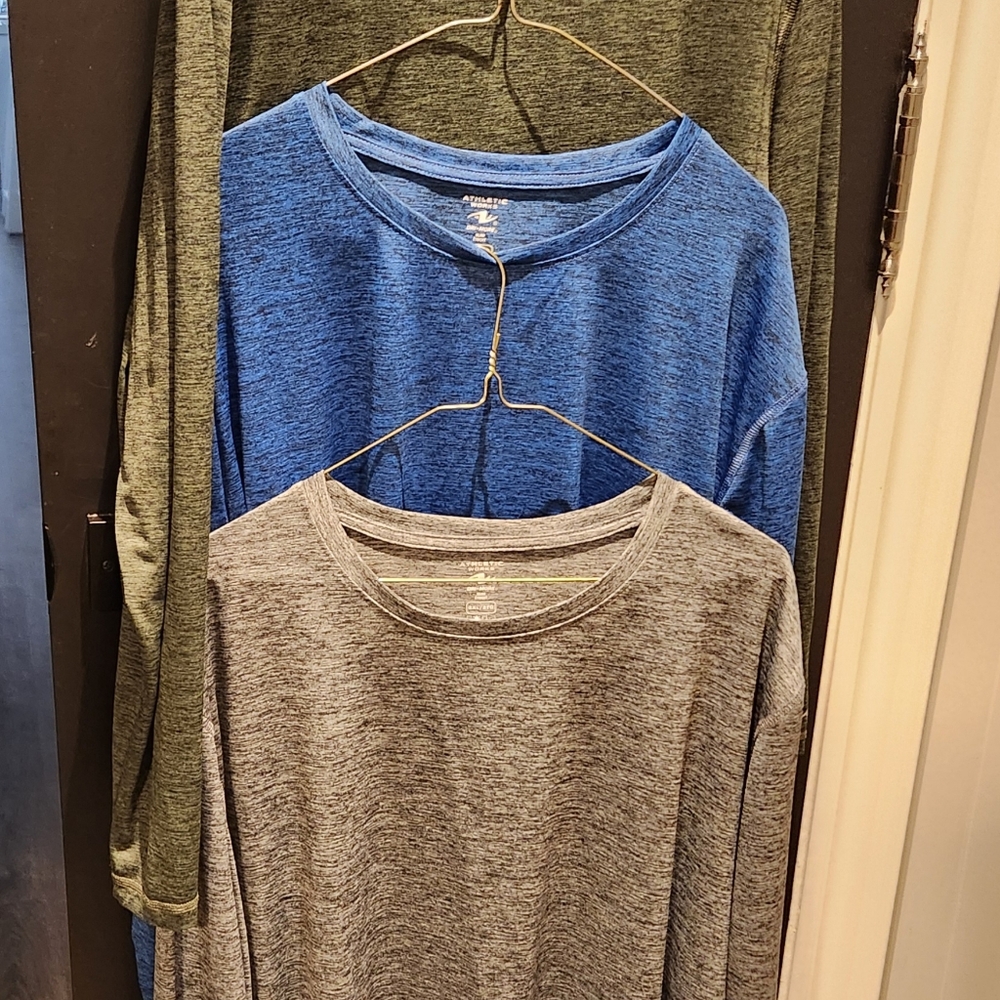 Athletic Works Dri-More Slim men's XXL  long sleeve shirts 3 for $35